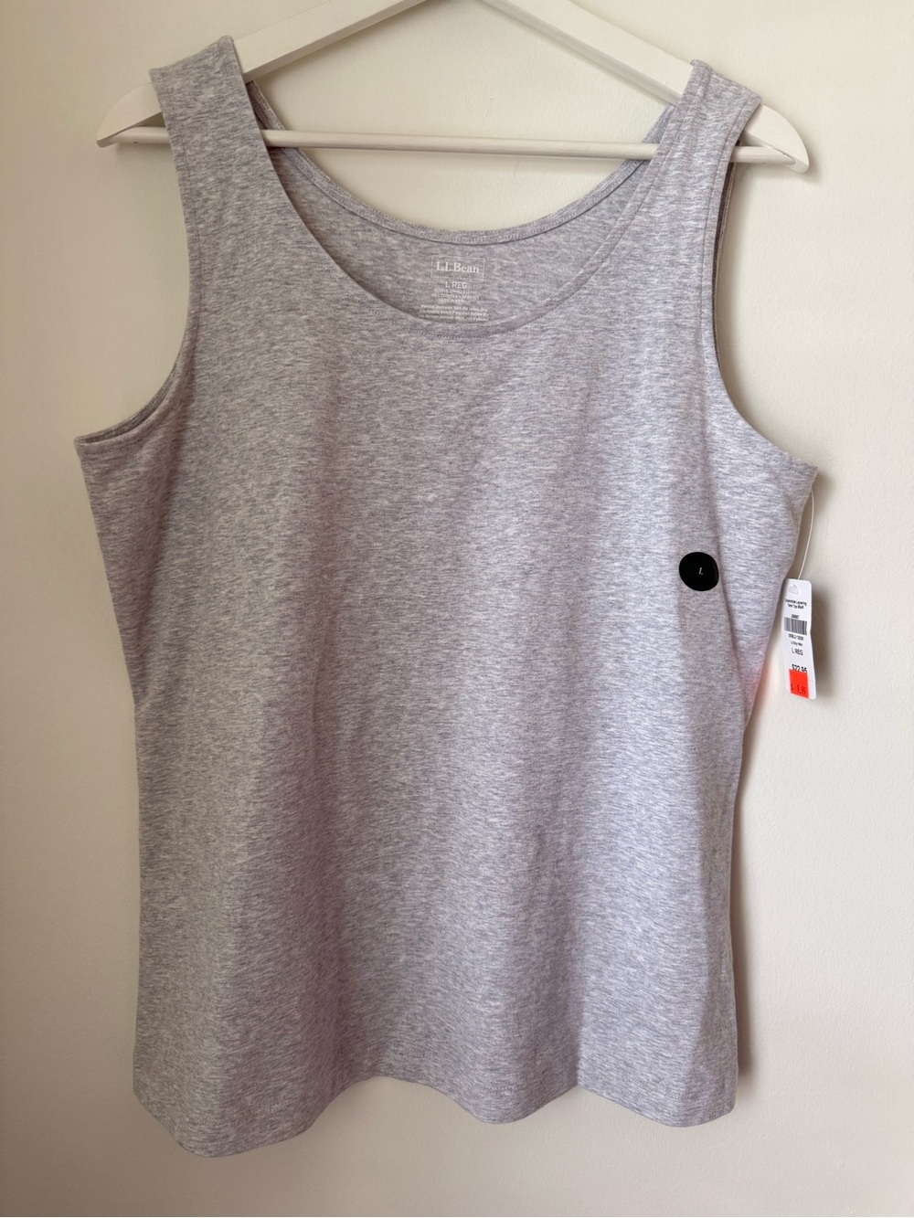 LL Bean Unshrinkable Layering Tank Bundle of Three White Gray Cream Large NEW - Picture 7 of 10